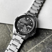 Seiko 5 Sports Automatic Grey Dial Silver Steel Strap Watch for Men - SRPE51K1