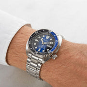 Seiko Prospex Deep Blue Batman Turtle Diver's Automatic Blue Dial Silver Steel Strap Watch for Men - SRPC25J1
