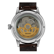 Seiko Presage Cocktail Time Automatic Blue Dial Brown Leather Strap Watch for Men - SRPK15K1