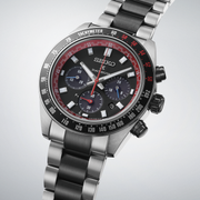 Seiko Prospex Speedtimer Solar Chronograph Datsun 240Z Collaboration Limited Edition Black Dial Two Tone Steel Strap Watch for Men - SSC957