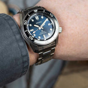 Seiko Prospex Marinemaster Automatic Scuba Divers Blue Dial Silver Steel Strap Watch for Men - SPB187J1