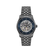 Hugo Boss Principle Skeleton Blue Dial Grey Steel Strap Watch for Men - 1514254