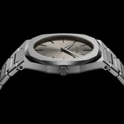 D1 Milano Ultra Thin Anthracite Gray Dial Gray Steel Strap Watch for Men - D1-UTBJ22