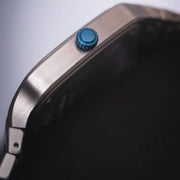 D1 Milano Square Titanium Gray Dial Gray Steel Strap Watch for Men - D1-SQBJ02