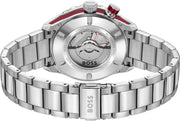 Hugo Boss Bossmatic Automatic Red Dial Silver Steel Strap Watch for Men - 1514179