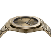 D1 Milano Ultra Thin Dusky Green Dial Green Steel Strap Watch for Men - D1-UTBJ36