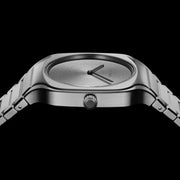 D1 Milano Square Gray Dial Grey Steel Strap Watch for Men - D1-SQBJ11