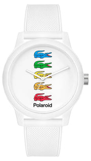 Lacoste 12.12 White Dial White Rubber Strap Watch for Men - 2011130