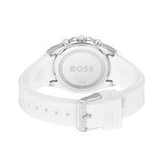 Hugo Boss Strike Chronograph Blue Dial White Rubber Strap Watch for Men - 1514238