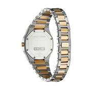 D1 Milano Ultra Thin Silver Dial Two Tone Steel Strap Watch for Women - D1-UTBL34