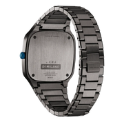 D1 Milano Square Titanium Gray Dial Gray Steel Strap Watch for Men - D1-SQBJ02