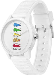 Lacoste 12.12 White Dial White Rubber Strap Watch for Men - 2011130