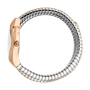 Just Cavalli Cristallo Silver Dial Two Tone Steel Strap Watch for Women - JC1L307M0065