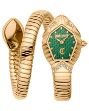 Just Cavalli Speranza Green Dial Gold Steel Strap Watch for Women - JC1L356M0035