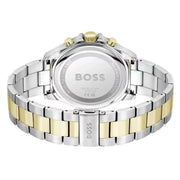 Hugo Boss Troper Chronograph Green Dial Two Tone Steel Strap Watch for Men - 1514154