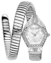 Just Cavalli Ornato Snake Silver Dial Silver Steel Strap Watch for Women - JC1L303M0015