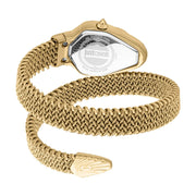 Just Cavalli Fiamma Green Dial Gold Steel Strap Watch for Women - JC1L426M0035