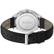 Hugo Boss Avery Chronograph Black Dial Black Leatherr Strap Watch for Men - 1514211
