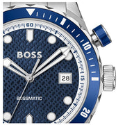 Hugo Boss Bossmatic Automatic Blue Dial Silver Steel Strap Watch for Men - 1514177