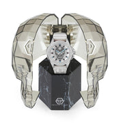 Philipp Plein The Skull White Dial White Silicone Strap Watch for Men - PWAAA1521