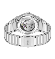 Hugo Boss Candor Automatic Ice Blue Dial Silver Steel Strap Watch for Men - 1514118