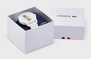 Lacoste 12.12 White Dial White Rubber Strap Watch for Men - 2011130