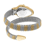 Just Cavalli Fiamma Silver Dial Two Tone Steel Strap Watch for Women - JC1L426M0055