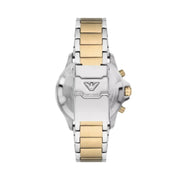 Emporio Armani Sea Explorer Chronograph Green Dial Two Tone Steel Strap Watch for Men - AR11586