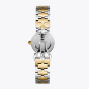 Tory Burch Reva Gold Dial Two Tone Steel Strap Watch for Women - TBW4016