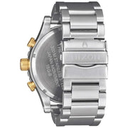 Nixon 51-30 Chronograph Blue Dial Silver Steel Strap Watch for Men - A083-1922
