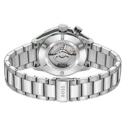 Hugo Boss Bossmatic Automatic Green Dial Silver Steel Strap Watch for Men - 1514178