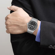 Hugo Boss Candor Automatic Black Dial Silver Steel Strap Watch for Men - 1514117