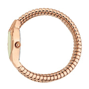 Just Cavalli Ambra Green Dial Rose Gold Steel Strap Watch for Women - JC1L370M0045