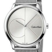 Calvin Klein Minimal Silver Dial Silver Mesh Bracelet Watch for Women - K3M2212Z