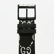 Gucci G Timeless Ghost Black Dial Black Leather Strap Watch For Men - YA1264018