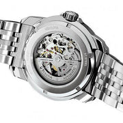 Bulova BVA Dual Aperture Black Dial Silver Steel Strap Watch for Men - 96A119