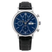 IWC Portofino Chronograph Blue Dial Black Leather Strap Watch for Men - IW391023