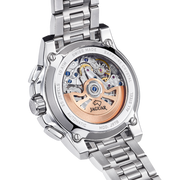 Fossil Townsman Automatic Skeleton White Dial Two Tone Steel Strap Watch for Men - ME3075