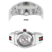 Gucci Sync Quartz White Dial White Rubber Strap Unisex Watch - YA137302