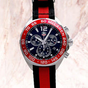 Tag Heuer Formula 1 McLaren Limited Edition Chronograph Black Dial Two Tone NATO Strap Watch for Men - CAZ1112.FC8188