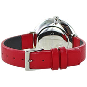 Calvin Klein Rise Yellow Red Dial Red Leather Strap Watch for Women - K7A231UP