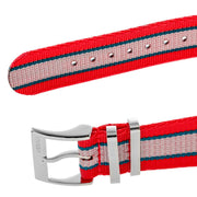 Gucci G Timeless Quartz Red Dial Two Tone NATO Strap Watch For Men - YA1264070