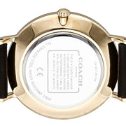 Coach Perry Black Dial Black Leather Strap Watch for Women - 14503333-C