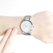 Calvin Klein City Silver Dial Silver Steel Strap Watch for Men - K2G2G146