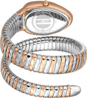 Just Cavalli Taglio Red Dial Two Tone Steel Strap Watch for Women - JC1L225M0105