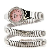 Just Cavalli Vita Pink Dial Silver Steel Strap Watch for Women - JC1L355M0015