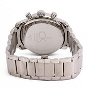 Calvin Klein City Chronograph Black Dial Silver Steel Strap Watch for Men - K2G2714X