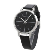 Calvin Klein Even Black Dial Black Leather Strap Watch for Women  - K7B231CZ