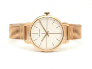 Calvin Klein Even White Dial Rose Gold Mesh Bracelet Watch for Women - K7B23626