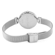 Calvin Klein Authentic Silver Dial Silver Mesh Bracelet Watch for Women - K8G23126